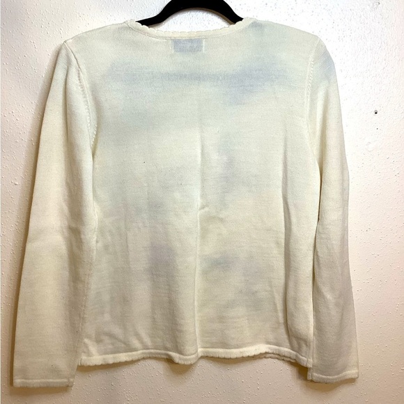 Alfred Dunmer Scallop Knitted Top with Beaded floral - Picture 4 of 8